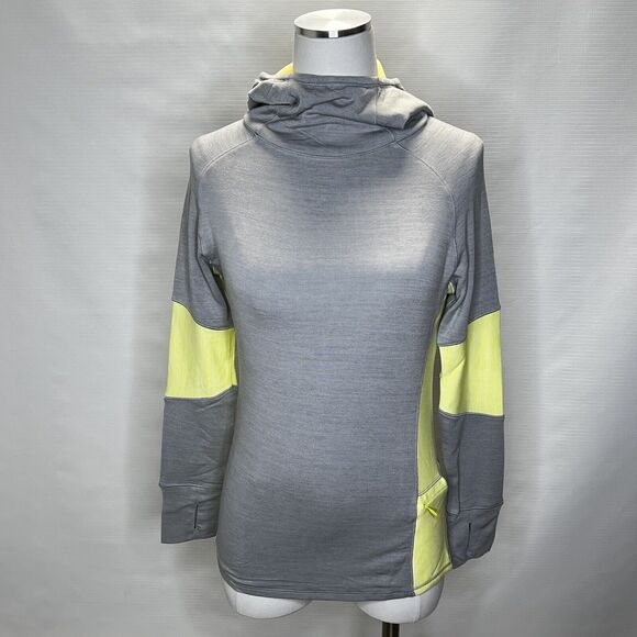Footjoy Womens Golf Hoodie Sweatshirt, Side Zip Pocket Size XS Gray Yellow NEW - Picture 2 of 15